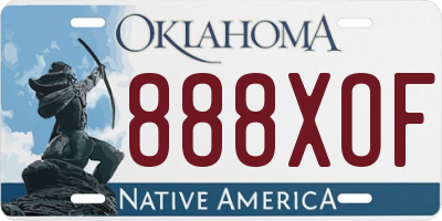 OK license plate 888XOF
