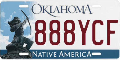 OK license plate 888YCF
