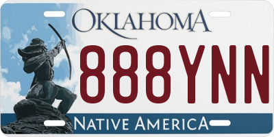 OK license plate 888YNN