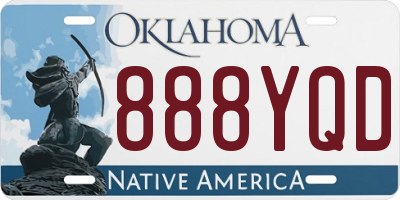 OK license plate 888YQD