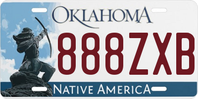 OK license plate 888ZXB