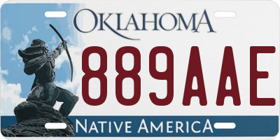 OK license plate 889AAE