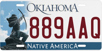 OK license plate 889AAQ