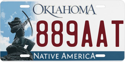 OK license plate 889AAT