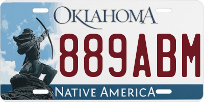 OK license plate 889ABM