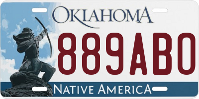 OK license plate 889ABO
