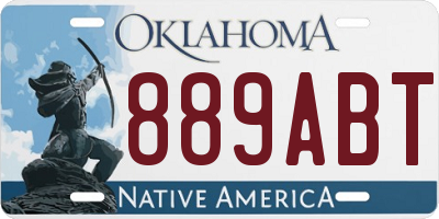OK license plate 889ABT