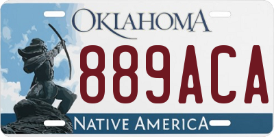 OK license plate 889ACA