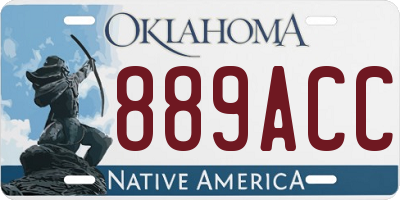 OK license plate 889ACC