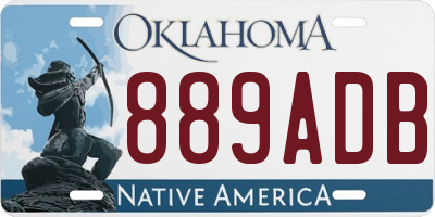 OK license plate 889ADB