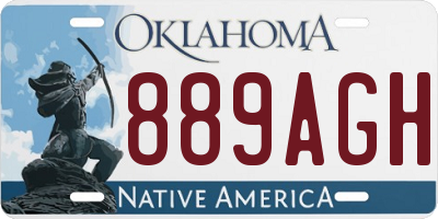 OK license plate 889AGH