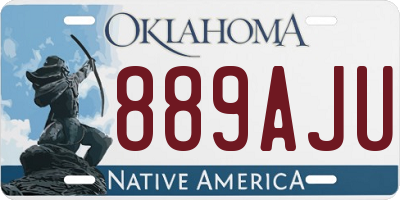 OK license plate 889AJU