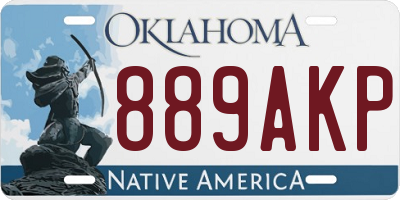 OK license plate 889AKP