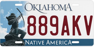 OK license plate 889AKV