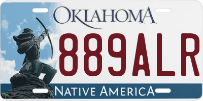 OK license plate 889ALR