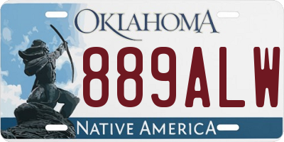 OK license plate 889ALW