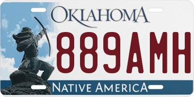 OK license plate 889AMH