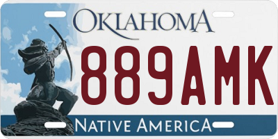 OK license plate 889AMK