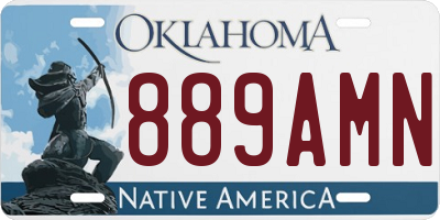 OK license plate 889AMN
