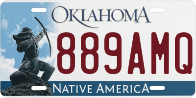 OK license plate 889AMQ