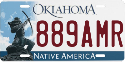 OK license plate 889AMR