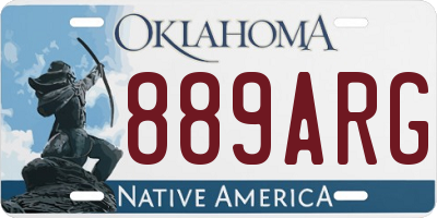 OK license plate 889ARG