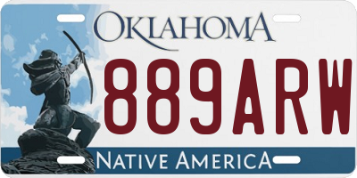 OK license plate 889ARW
