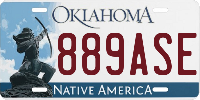 OK license plate 889ASE