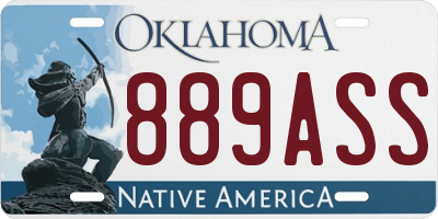 OK license plate 889ASS