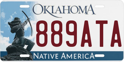 OK license plate 889ATA
