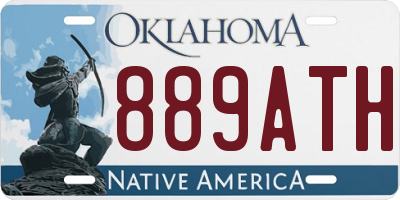 OK license plate 889ATH