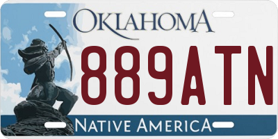 OK license plate 889ATN