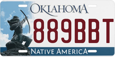 OK license plate 889BBT