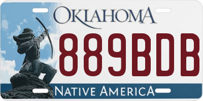 OK license plate 889BDB