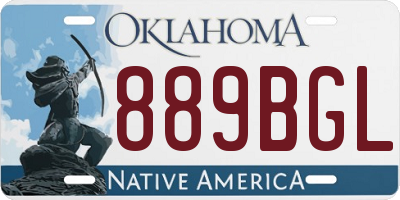 OK license plate 889BGL