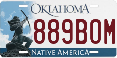 OK license plate 889BOM