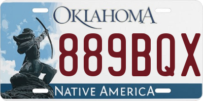 OK license plate 889BQX