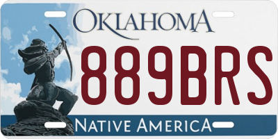 OK license plate 889BRS