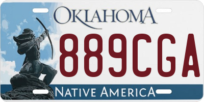 OK license plate 889CGA