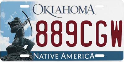 OK license plate 889CGW