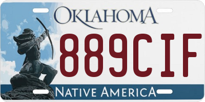 OK license plate 889CIF