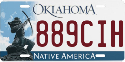 OK license plate 889CIH