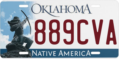 OK license plate 889CVA