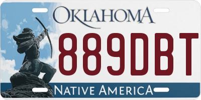 OK license plate 889DBT