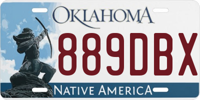 OK license plate 889DBX