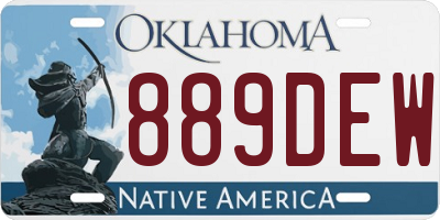 OK license plate 889DEW