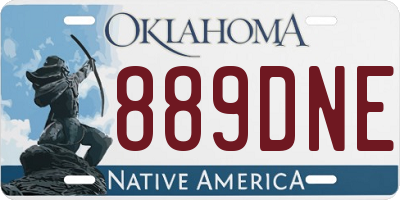OK license plate 889DNE