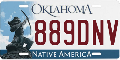 OK license plate 889DNV