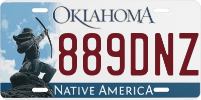 OK license plate 889DNZ