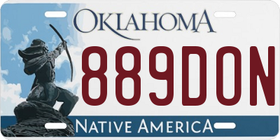 OK license plate 889DON